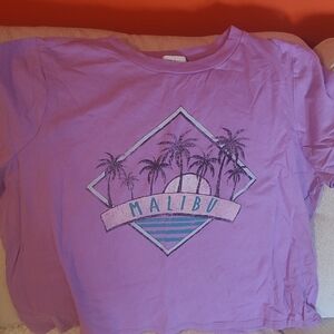 Forever 21 Women Lavender Graphic Tee